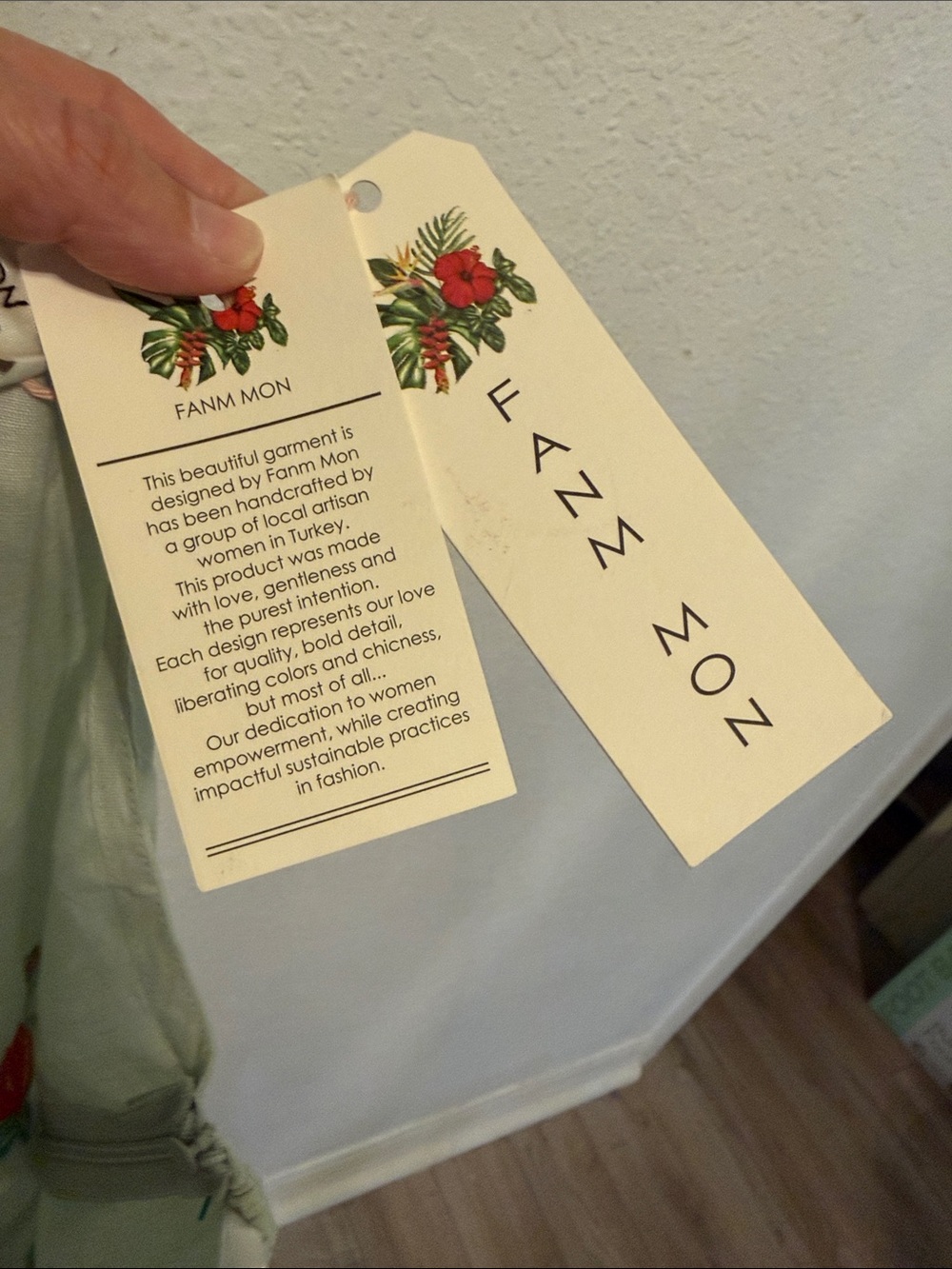 NWT Fanm Mon Datchna one shoulder embroidered jumpsuit - Picture 9 of 10